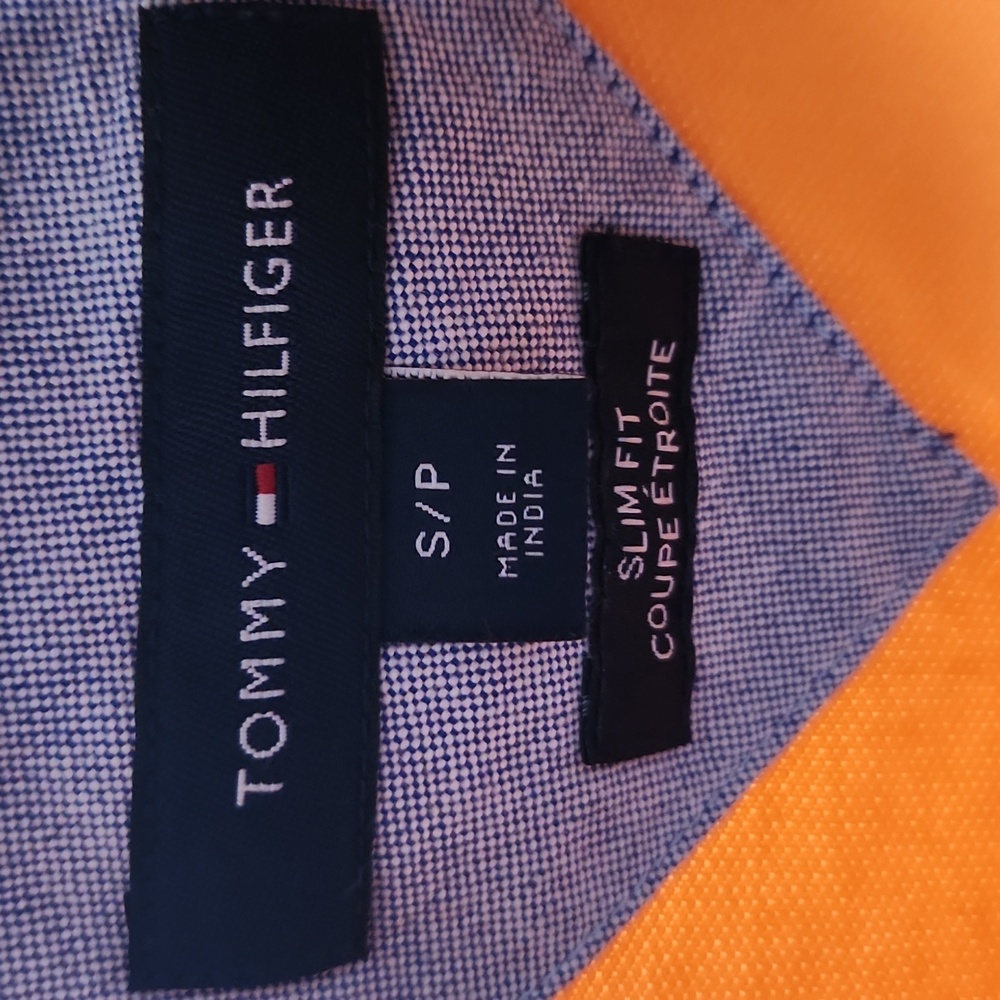 Tommy Hilfiger slim fit polo short sleeves  Small Orange - Picture 4 of 15
